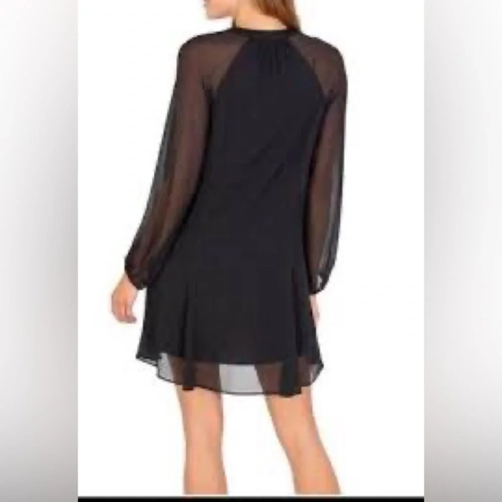 NWT New Joie Balloon Sleeve Dress, Caviar black color, MSRP $378 - Picture 3 of 9